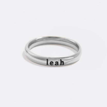 Tiny Stackable Name Ring