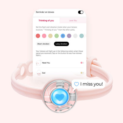 Bracelets tactiles Candy Wave (bleu foncé + rose)