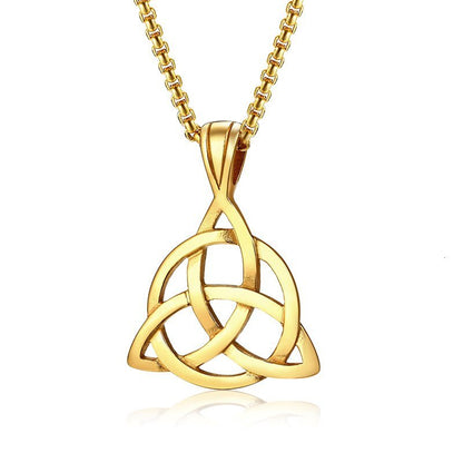 Triquetra Knot Eternity Pendant Necklace