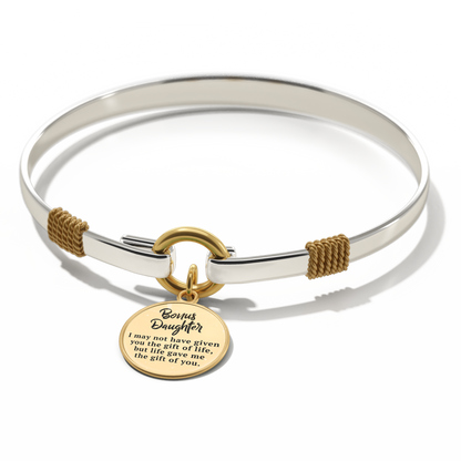 Bonus Daughter - Two-Tone Custom Charm Bracelet