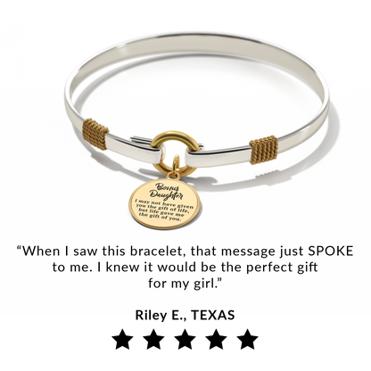 Bonus Daughter - Two-Tone Custom Charm Bracelet