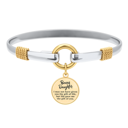 Bonus Daughter - Two-Tone Custom Charm Bracelet