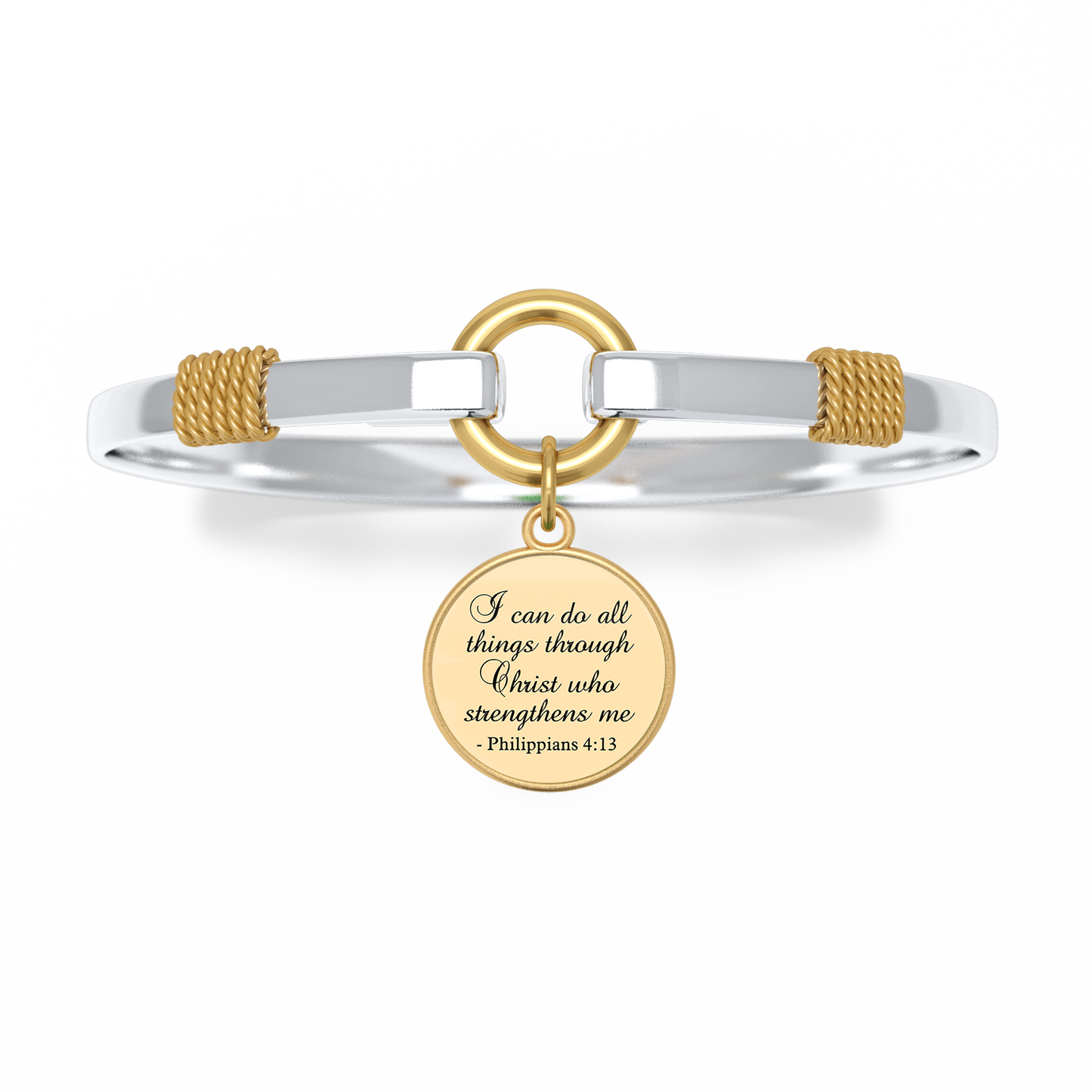 All Things Through Christ - Two-Tone Custom Charm Bracelet