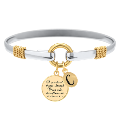 All Things Through Christ - Two-Tone Custom Charm Bracelet