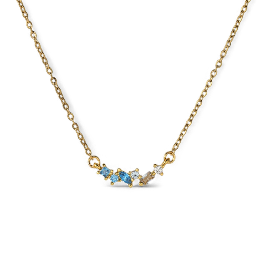 Collier avec pierre de naissance ombrée