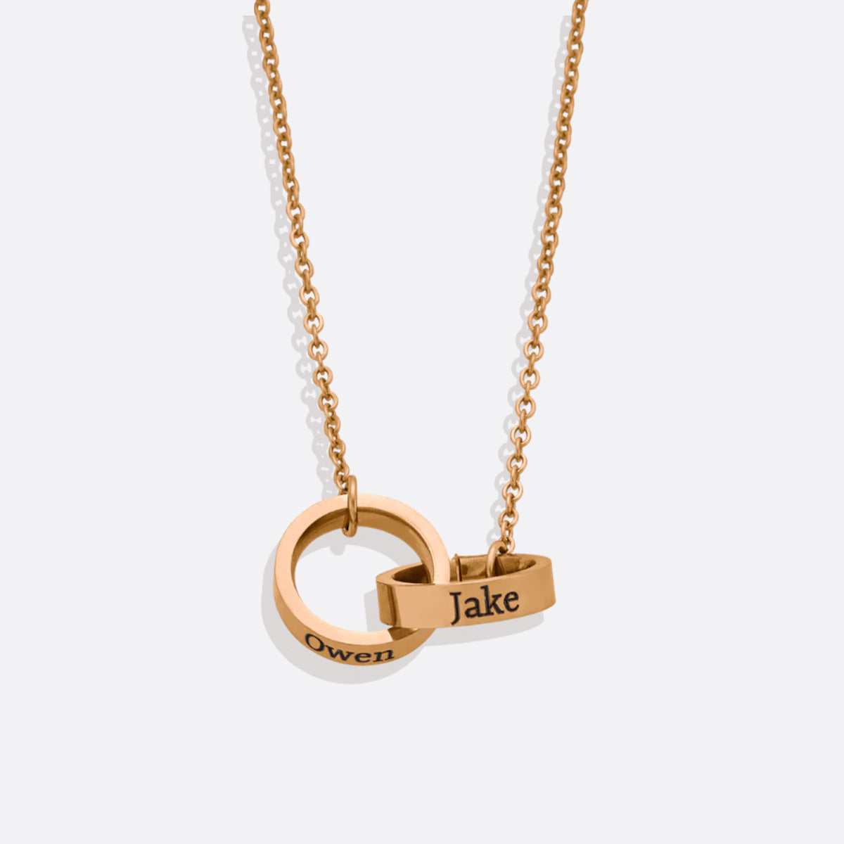 Halskette mit Doppelnamensring