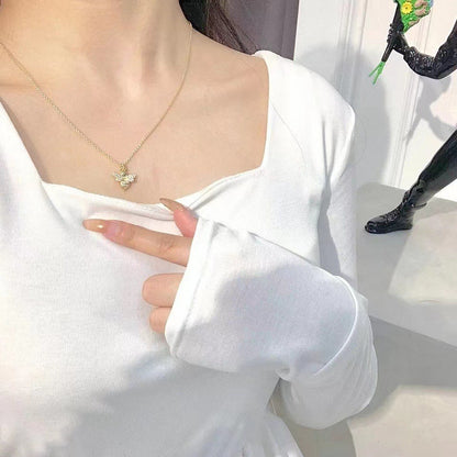 Collier abeille en diamant