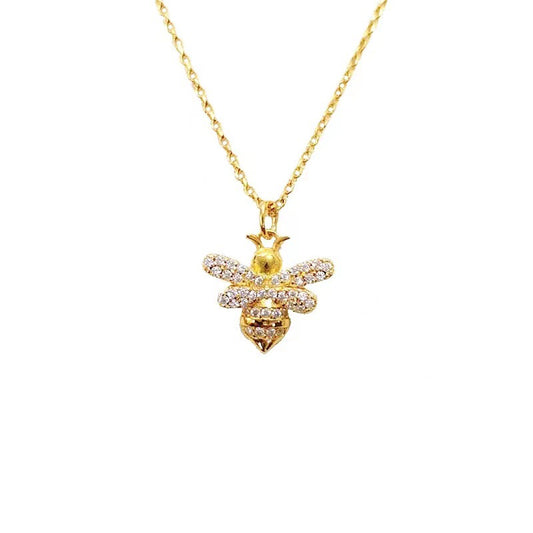 Collier abeille en diamant