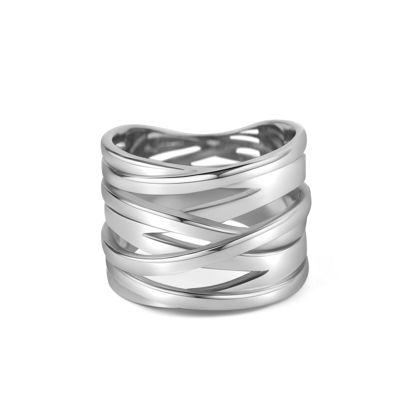 Bague de déclaration enroulée de fil