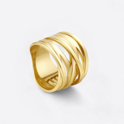 Bague de déclaration enroulée de fil