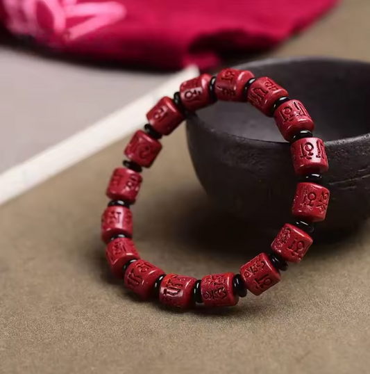 Cinnabar Mantra Lucky Charm Bracelet